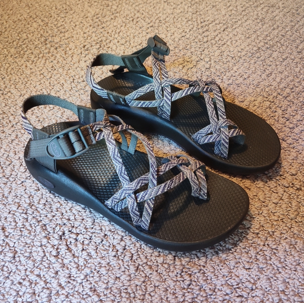 ZX/2 gray and purple Chacos